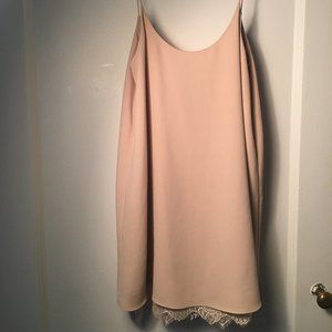 Zara Slip Dress Lace Trim - Small